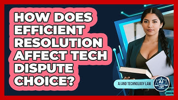 How Does Efficient Resolution Affect Tech Dispute Choice?