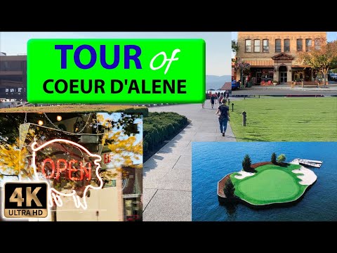Coeur d'Alene - Explore this Popular Northern Idaho Tourist City on a Huge Lake (4K UHD)