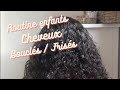 routine cheveux / enfants bouclés frisés