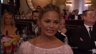 Chrissy Teigen's Awkward Crying Face Becomes A Viral Sensation at the Golden Globes