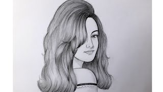 Beautiful Girl - pencil sketch Drawing by Bhagyashree Sagar