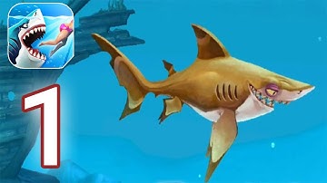 Hungry Shark World - Gameplay Walkthrough Part 1 - Blacktip Reef Shark (iOS, Android)