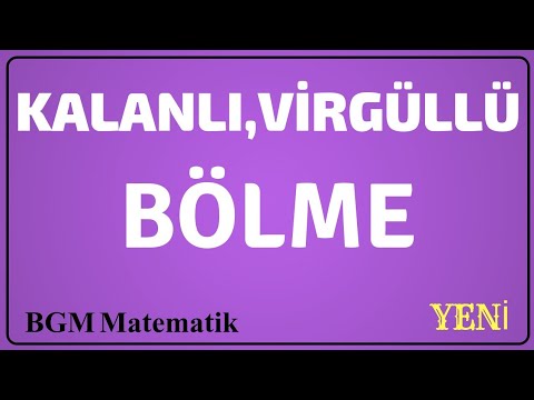 Virgüllü Kalanlı Küsüratlı ve Devreden bölme işlemleri Örnekler Sorular