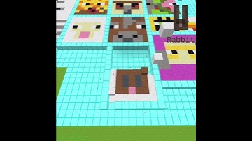Falling Sand Rabbit Pixel Art in Minecraft (Pixel Art #27)