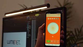Ledvance Smart+ WIFI Sun@Home lamp that can be clipped onto a smart monitor