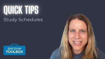 Quick Tips: Building Your Bar Exam Study Schedule