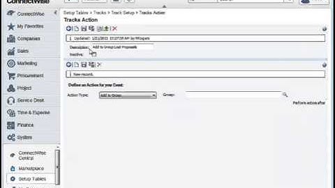 How to: Set up Groups and Track for ConnectWise