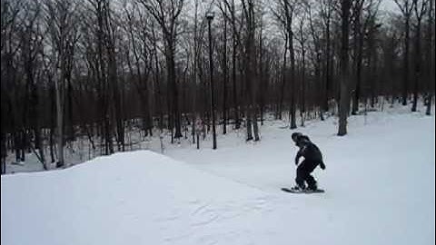 Snowboarding 360 in Slow Motion