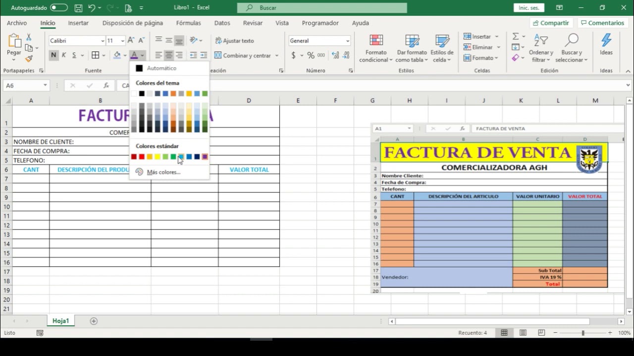 Hacer Factura En Excel Cómo hacer el Diseño de una Factura - Excel Básico - YouTube