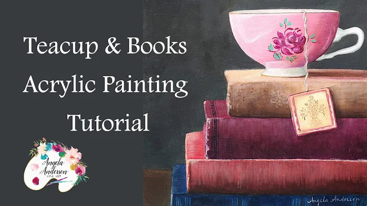 Teacup & Books Acrylic Painting LIVE Tutorial