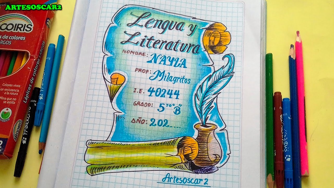 Caratula De Lenguaje Y Literatura Emprendimiento Cuaderno Matematicas