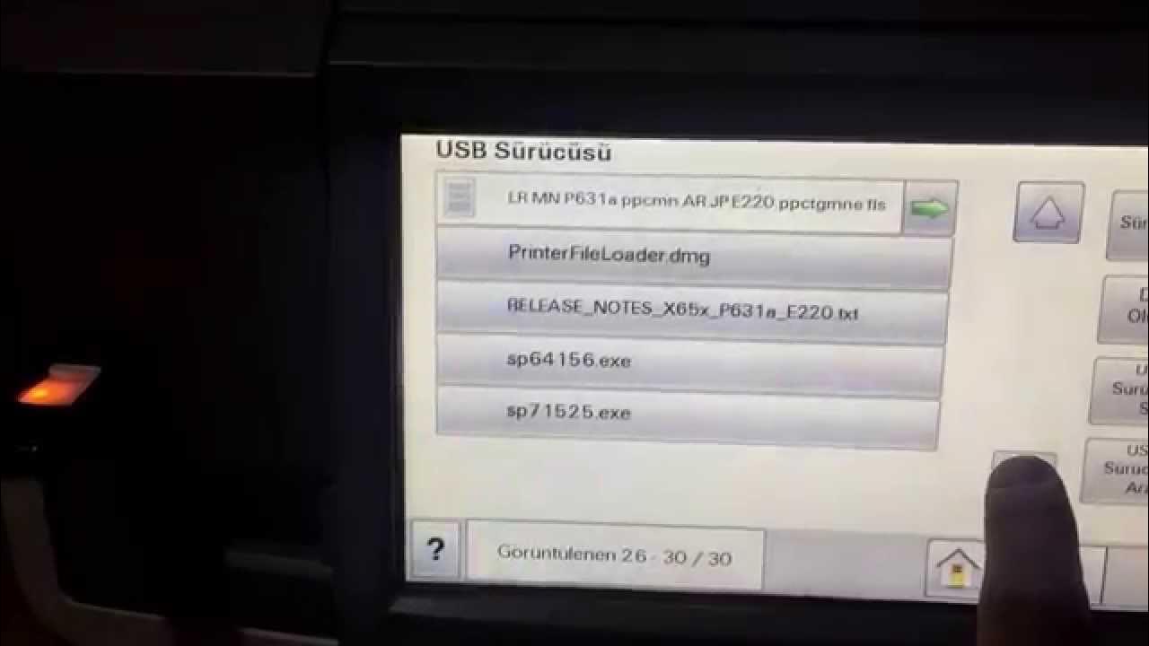 How to Lexmark update firmware with to USB Flash Memory x654 / x658