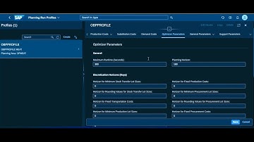 SAP Response & Supply MDT & Planning Run Profile: Part 2/4