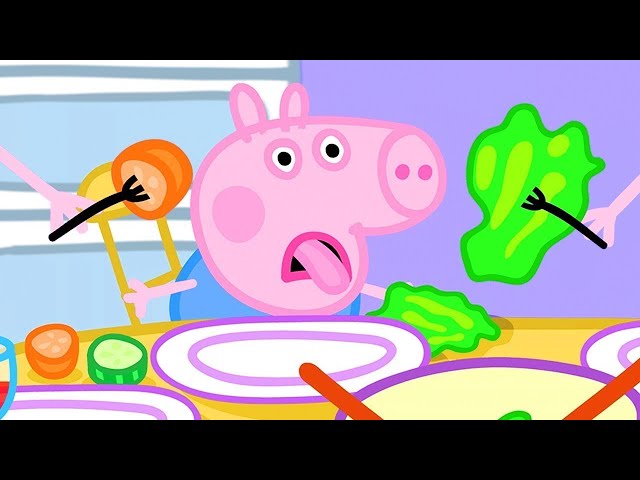 Peppa Pig Makes Lunch 🐷🥗 Peppa Pig Official Channel Family Kids Cartoons class=