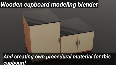 Modeling wooden cupboard and with creating procedural material in blender #blender #blender3d #3d