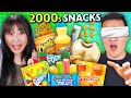 Guess the 2000s iconic snack while blindfolded  react