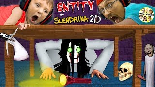 SHE WILL FIND YOU!! Granny Boss in Slendrina 2D + Slouchdrina Impossible Escape w\/ FGTEEV Chase