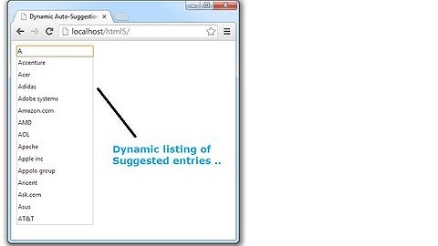 Dynamic Suggested List: HTML5 + jQuery + PHP + MySQL