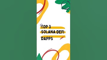 Top 3 Solana DeFi Dapps #solana #defi #dapp #Marinadefinance #lido #solend