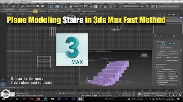 3dsMax Tutorial, Plane Modeling Stairs FAST METHOD | Professor VFX