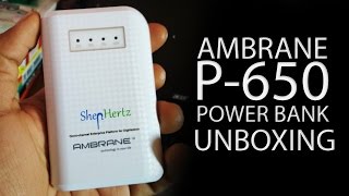 Ambrane Power Bank Unboxing & Overview | P-650