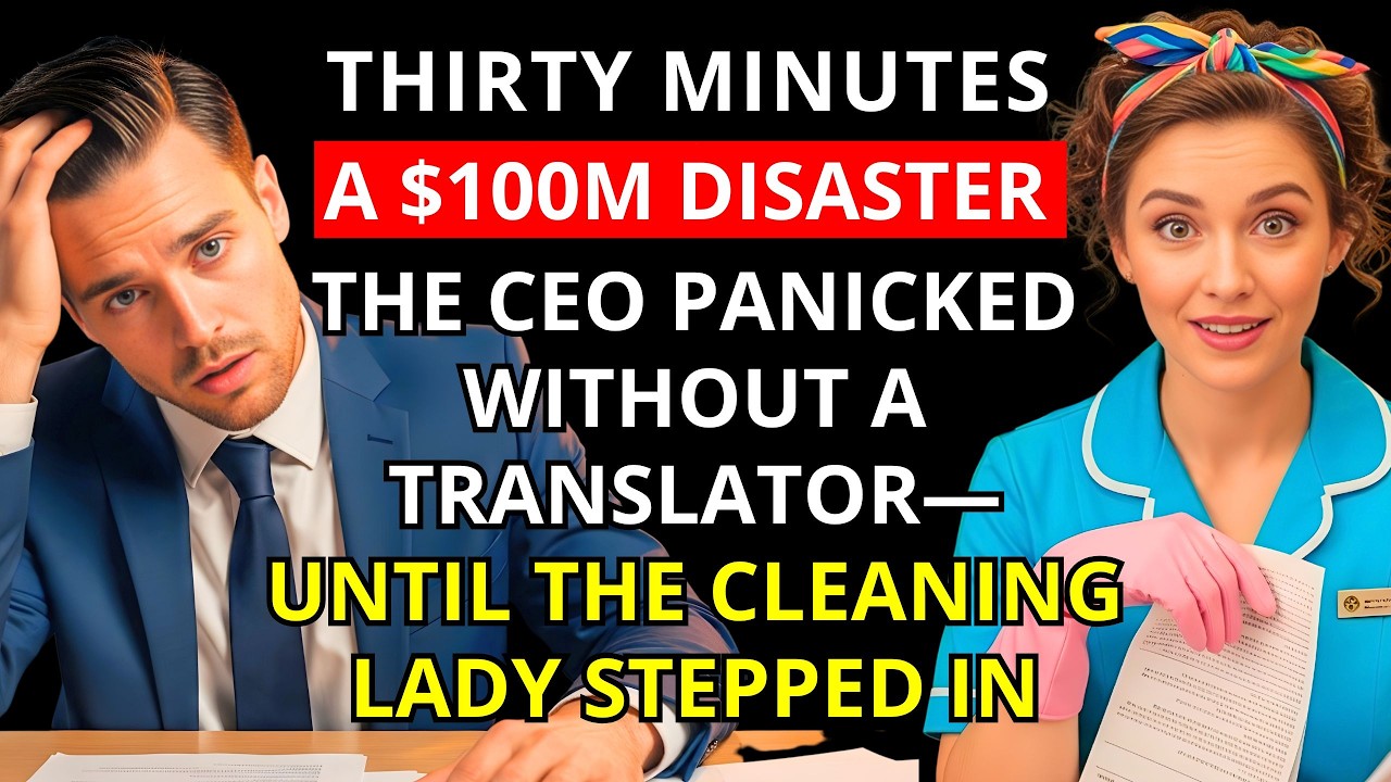 THIRTY MINUTES  A $100M DISASTER  THE CEO PANICKED WITHOUT A TRANSLATOR—UNTIL THE CLEANING LADY STEP