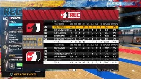 NBA 2K22 - near double double with my 2-Way sharpshooter (Rec)