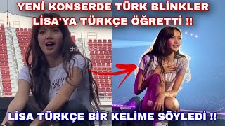 Yeni konserde Türk blinkler Lisa'ya Türkçe öğretti !! Lisa Türkçe bir kelime söyledi !! Resimi