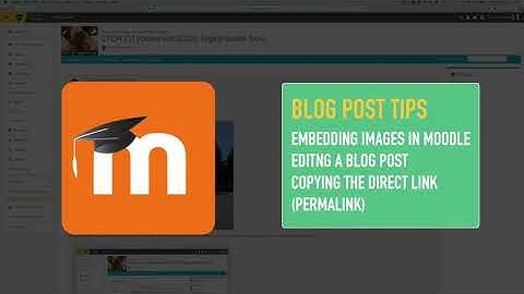Embedding Images in Moodle & Editing a Saved Blog Post