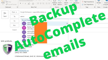 How to Backup AutoComplete email addresses in Outlook