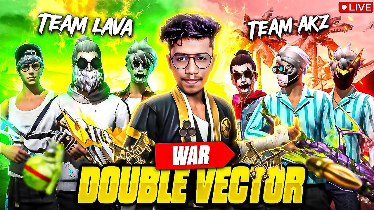 Team Lava Vs Team Akz 🔥 Double Vector 6v6 War നടത്തിയപ്പോൾ | Freefire Malayalam #akshayakz