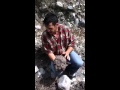 Finding raw clay in the mountains