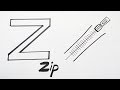 Painting and drawing in z alphabet jony alphabet class draw z for zip
