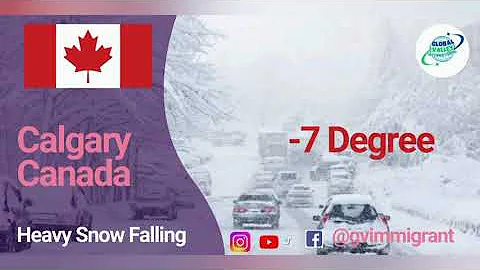 Calgary Today ❄️ Heavy Snowfall in November! Calgary Canada Snow Falling November 2025 #Gvimmigrant 
