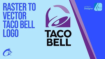 Converting Raster JPEG Taco Bell Logo to Vector - Affinity Designer