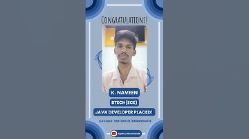 Student Successfully Placed | Java Full Stack Development | Jspiders Marathahalli | K  NAVEEN