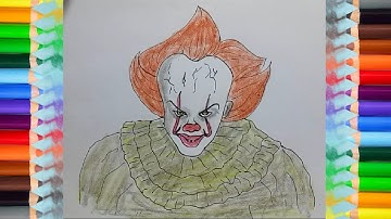 Drawing Pennywise the Dancing Clown | Narrated Easy Step-by-Step Tutorial