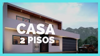 💙 🏠  Diseño de CASA MODERNA (dos pisos) PROYECTO // Orlando González