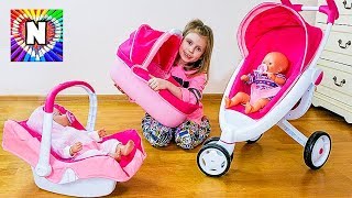 ДЕТСКАЯ КОЛЯСКА 3 в 1 Дочки матери с Куклой Беби Бон НАСТЯ КАК МАМА Funny Baby Playing with Doll ДЕТСКАЯ КОЛЯСКА 3 в 1 Дочки матери с Куклой Беби Бон НАСТЯ КАК МАМА Funny Baby Playing with Doll