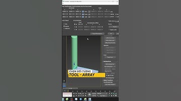 Làm thang xoắn bằng lệnh Array trong 3Dsmax  #apaacademy #thietkenoithat #3dsmax #shorts