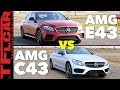 Which AMG is Quicker? Mercedes C43 AMG Coupe vs E43 AMG Sedan