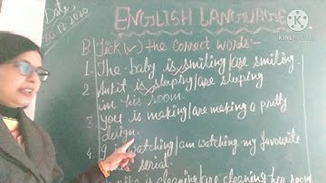 English Language, Class:3 Chapter-19 " Present Continuous Tense " Part - 2