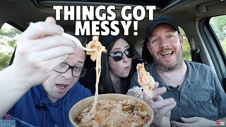 Eating in a car can be hazardous | Our Hangry Chicken Feast!