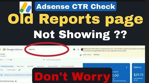 Adsense old report option problem solution || how to check adsense CTR || gaming azzu