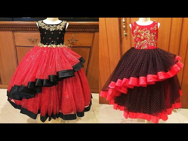 ballgown cutting and stitching (KALI) part 2 / How to sew FLOWER GIRL Dress  | BALL GOWN / How to Make a Wedding Dress / ten panel ball gown panel  cutting /