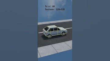 PS1 Japanese Compact Car | Low Poly Blender Animation Wireframe