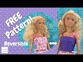 Free doll clothes patterns how to sew reversible barbie pajama tops