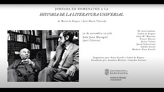 Jornada en homenatge a la Història de la Literatura Universal (30/11/2023)