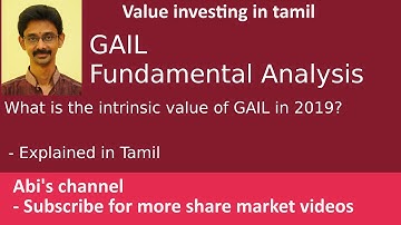 GAIL Fundamental Analysis | What is the intrinsic value in 2019?| Explained in Tamil
