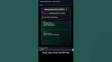 Stop These Spring Boot Mistakes! DO & DON